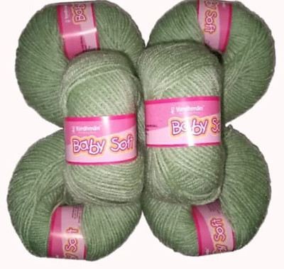 Vardhman Baby Soft Wool Pack of 6, Hand Knitting Fingering Crochet Hook Yarn 150gms