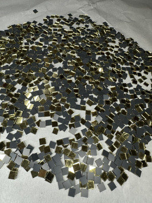 arteneer Square shape golden mirror-7 mm size- 700pcs