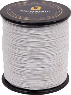 DAMODARAM 0.8 MM Elastic Thread Making Necklace Bracelet Art Crafts & DIY (100 MTR, White)