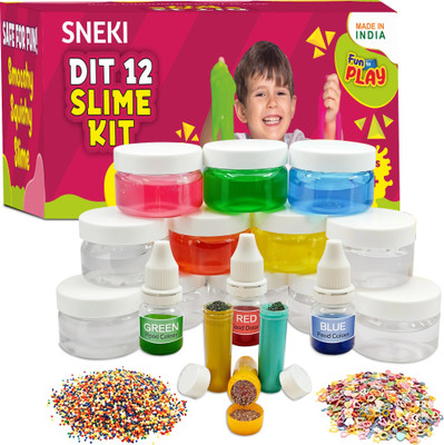 sneki (12 Slime kit)toys jelly slime putty clay toys kit set pack for girls kids jelly