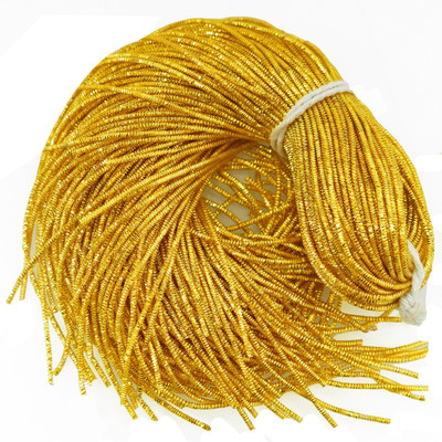 Sharum Crafts 1.5MM Yellow Gold Bullion Wire Nakshi Zardosi Spring for emb