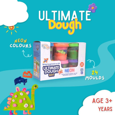 zokato Ultimate Dough 6in1 Neon Bring imagination to Life Art And Craft KIt For Kids