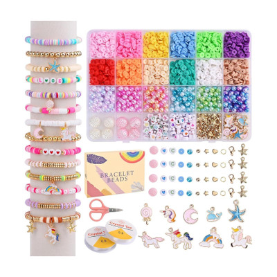 BIGMOTHERS Unicorn Bracelet Making Kit for Girls, Jewellery Making Kit for Kids Bead Set