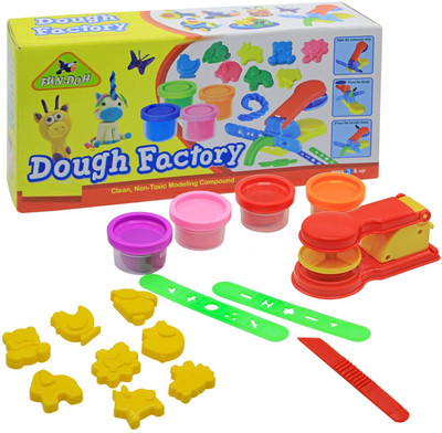 zokato Fun-Doh Dough Factory Non Toxic Art & Craft Modeling Clay Compound Kit