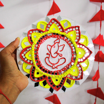 indigaims Lippan Art DIY Kit-Create Ganesha home decor