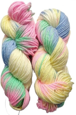 NTGS Jolly Print Thick Chunky Wool Hand Knitting Yarn (Multi Shade no-5, 200 Gram)