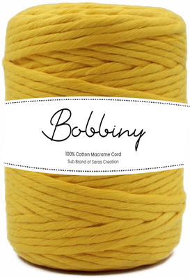 Bobbiny 4MM 100 Meter Single Strand Cotton Macrame Cord Thread for Macrame DIY