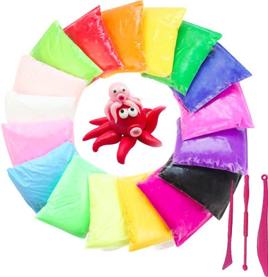 HappyBive Pack of 12 Non-Toxic Modelling Fluffy Foam Bouncing Air Dry Clay for Kids|H15