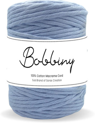 Bobbiny 4MM 100 Meter Single Strand Cotton Macrame Cord Thread for Macrame DIY