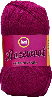 Simi Enterprise Rosewool Strawberry 200 gms Wool Ball Hand knitting wool- Art-FHC