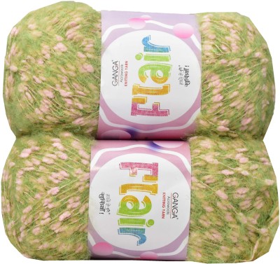 KNIT KING GAN GA Flair Apple Green 200 gms Wool Ball Hand knitting wool -B Art-AEFB