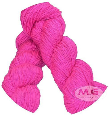 KNIT KING Vardhman Brilon Rose Wool Hank Hand knitting wool thread dyed