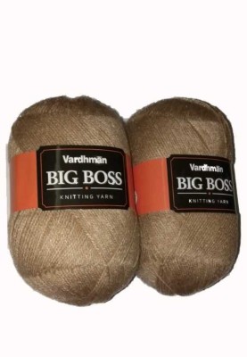 Vardhman BIG BOSS WOOL BALL HAND KNITTING WOOL/ART CRAFT,NEEDLE ACRYLIC YARN THREAD DYED 400GMS DARK KHAKHI SHADE NO.01