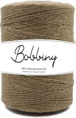 Bobbiny Natural 2 Ply Jute Twine Rope 250 m String Rope Thread for Craft Decoration