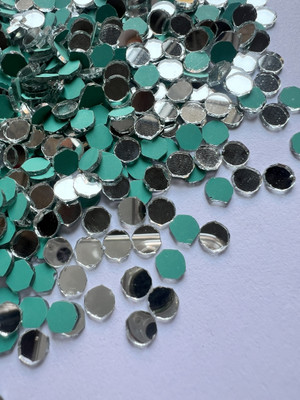MAHANT ROUND SHAPE SILVER MIRROR FOR LIPPAN ART 5MM 50GM 850PIECE