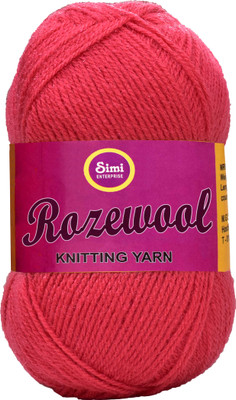 Simi Enterprise Rosewool Coral 200 gms Wool Ball Hand knitting wool- Art-FHB