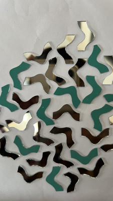 MIRROR GLASS WORLDWIDE FANCY SHAPE SILVER MIRROR for Art Craft Work |Mandala Art 23/15MM 100GM 245PIECE