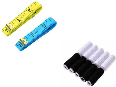 Crafts Haveli Tailoring Combo 2 Items Measuring Tape-2 & sewing-thread BW