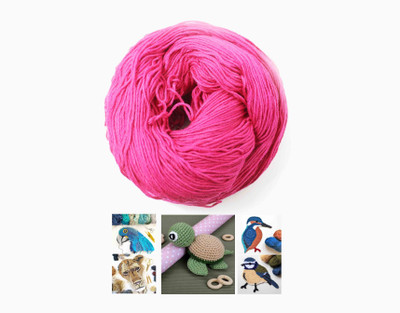 Craft Affair Kniting Yarn 100 gram For craft project - Rani Pink
