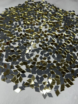 arteneer Kajukatri shape golden mirror-9 mm size- 680pcs