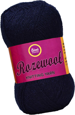 Simi Enterprise Rosewool Navy 400 gms Wool Ball Hand knitting wool- Art-GJI