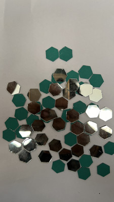 MIRROR GLASS WORLDWIDE HEXAGON SHAPE SILVER MIRROR FOR LIPPAN ART 12MM 100GM 280PIECE