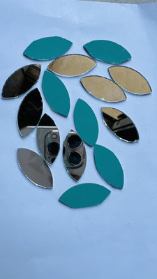 MAHANT EYE SHAPE SILVER MIRROR for LIPPAN Art & Mosaic Art 26MM 50GM 80PIECE