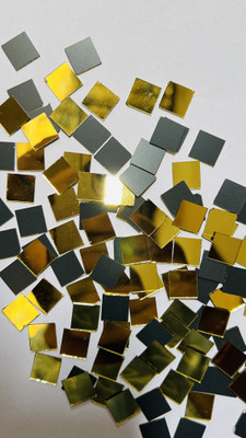 MIRROR GLASS WORLDWIDE SQUARE SHAPE GOLDEN MIRROR for lippan art craft mirror 11MM 100GM 260PIECE