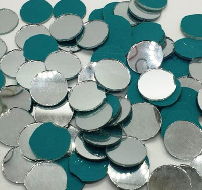 RUHAILA 12 MM FINE EDGE ROUND SHAPE MIRROR FOR JWELLERY ART CRAFT 300 PCS