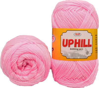 M.G Enterprise Uphill Deep Pink 400 gms Wool Hand knitting wool- Art-AFAH