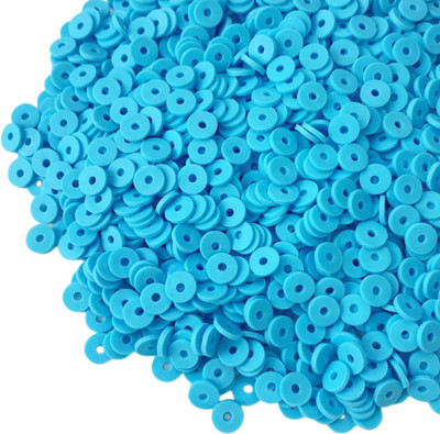 INDIKONB Sky Blue 6mm Clay Beads for Jewellery & Crafts – 1000 Pcs