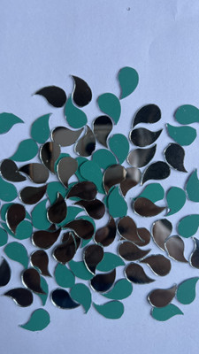 MAHANT FANCY SHAPE SILVER MIRROR for lippan art & mandala art 10/17MM 50GM 180PIECE