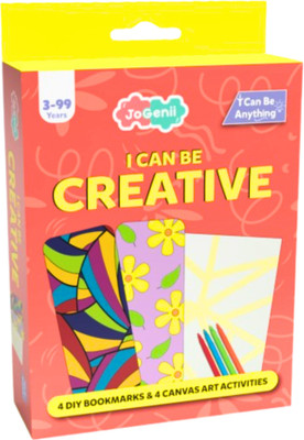 Jogenii I Can Be Creative Mini DIY Kit, 4 Mini DIY Bookmarks & 4 Canvas Arts Activities
