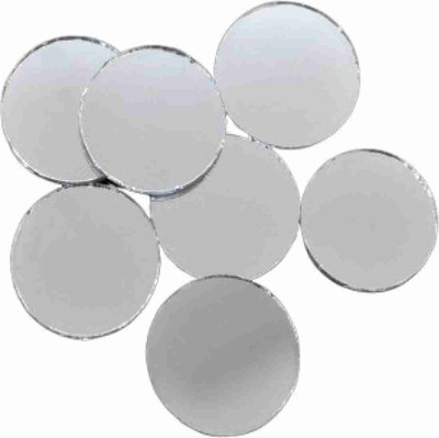 Nihaal Round shape mirror for craft ( 20 mm 100 pcs glue cone free)