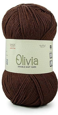 KB STAR Olivia Hand Knitting and Crochet Yarn (200 Gram) (Dark Brown Shade no-14)