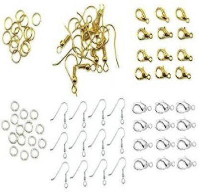 Sharum Crafts Jewellery Making Essentials - Jump Rings, Fish Hooks & Clasps in Golde