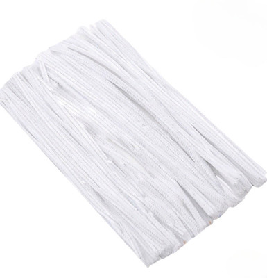 Batricher Chenille Stems Pipe Cleaners for Flower Making, Craft and Decorations White