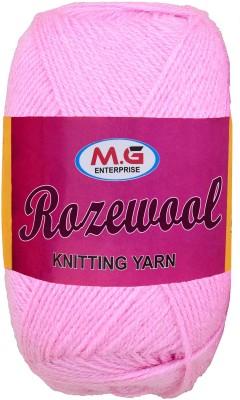 M.G Enterprise Rosewool Pink 200 gms Wool Ball Hand knitting wool- Art-FIH