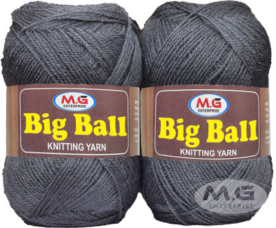 KNIT KING BIG BALL Mouse Grey 200 gm Ball Hand knitting wool -B Art-AJE