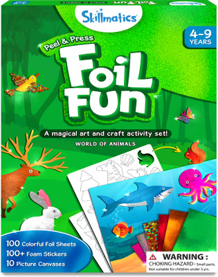 Skillmatics Art & Craft Activity - Foil Fun Animals, No Mess Art for Kids Ages 4 to 9