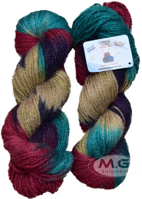 Simi Enterprise Glow Knitting Yarn Wool, Teal Mix 80 gm Woolen Crochet Yarn Thread