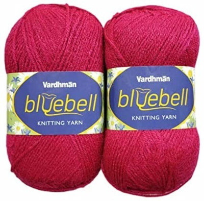 KYSS Vardhman Bluebell Wool Hand Knitting Wool/Art Craft Yarn, Shade No-22, 500 GM