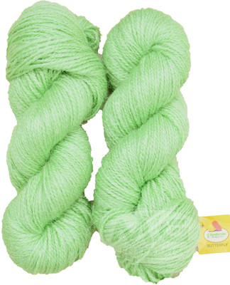 KNIT KING Vardhman Rabit Excel Apple Green (200 gm) Wool Hank Hand knitting wool Art-FBC