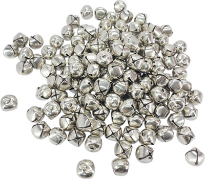 Crafts Haveli Christmas hanging and DIY Projects – Sound making Silver Ghungroo 8mm 20 pc