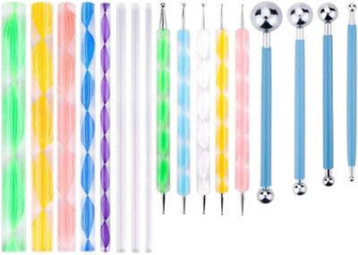 KHUSHA CREATIONS Ball Embossing Stylus Set for Mandala Rock Painting/Pottery Clay Modeling/DIY