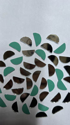 MAHANT FANCY SHAPE SILVER MIRROR FOR LIPPAN ART 16MM 50GM 195PIECE
