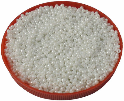 Sharum Crafts Seed Beads for Jewellery Craft Embroidery Making Purpose (Wh