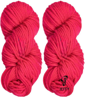 JEFFY Motu Thick Chunky Hand Knitting Best Used (Light Magenta Shade no-33, 200 Gram)