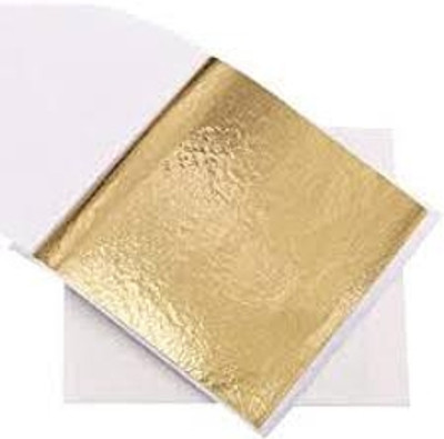 A.K COLLECTION GOLD LEAF GLIDING FOIL 3X3 INCHES [100] SHEETS WARQ/ P-A21