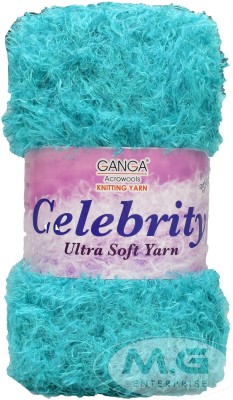 KNIT KING Knitting Yarn Thick Chunky Wool, Celebrity Teal 200 gm Best Used with Knitting Needles, Crochet Needles Wool Yarn for Knitting, With Needle.-V